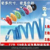 【安卓小米 三星 彩色面條數(shù)據(jù)線 1米彩色V8面條數(shù)據(jù)線 批發(fā)】價(jià)格,廠家,圖片,手機(jī)數(shù)據(jù)線,東陽市歌山鎮(zhèn)雄偉日用雜品網(wǎng)店-