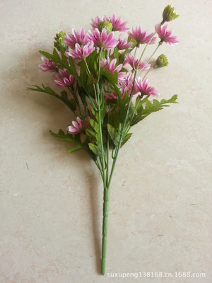 【廠家批發(fā)仿真 15頭金針菊 6色選 義烏高銷量產(chǎn)品】價(jià)格,廠家,圖片,人造仿真植物,普寧市南徑信輝日用雜品商店-