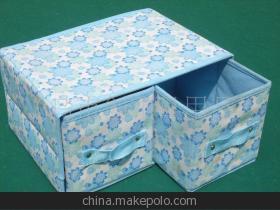 【批發供應小花多功能雙抽屜雜物盒】價格,廠家,圖片,收納箱、收納盒,義烏市創穎日用品廠-